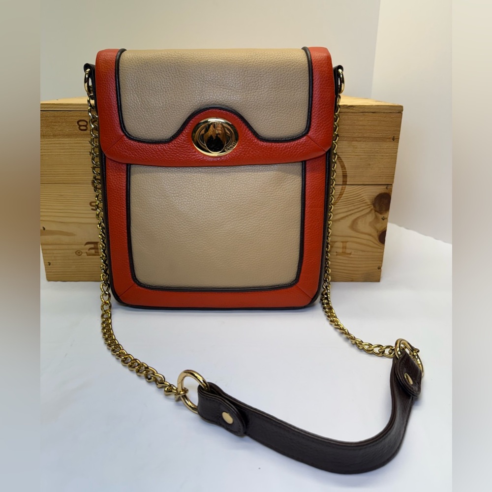 Bodhi Leather IPAD Crossbody Hnadbag Purse with Chain